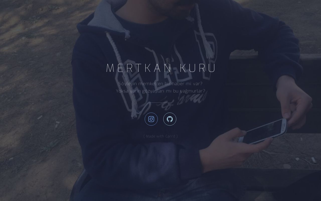 Carrd profile picture for @mertkan